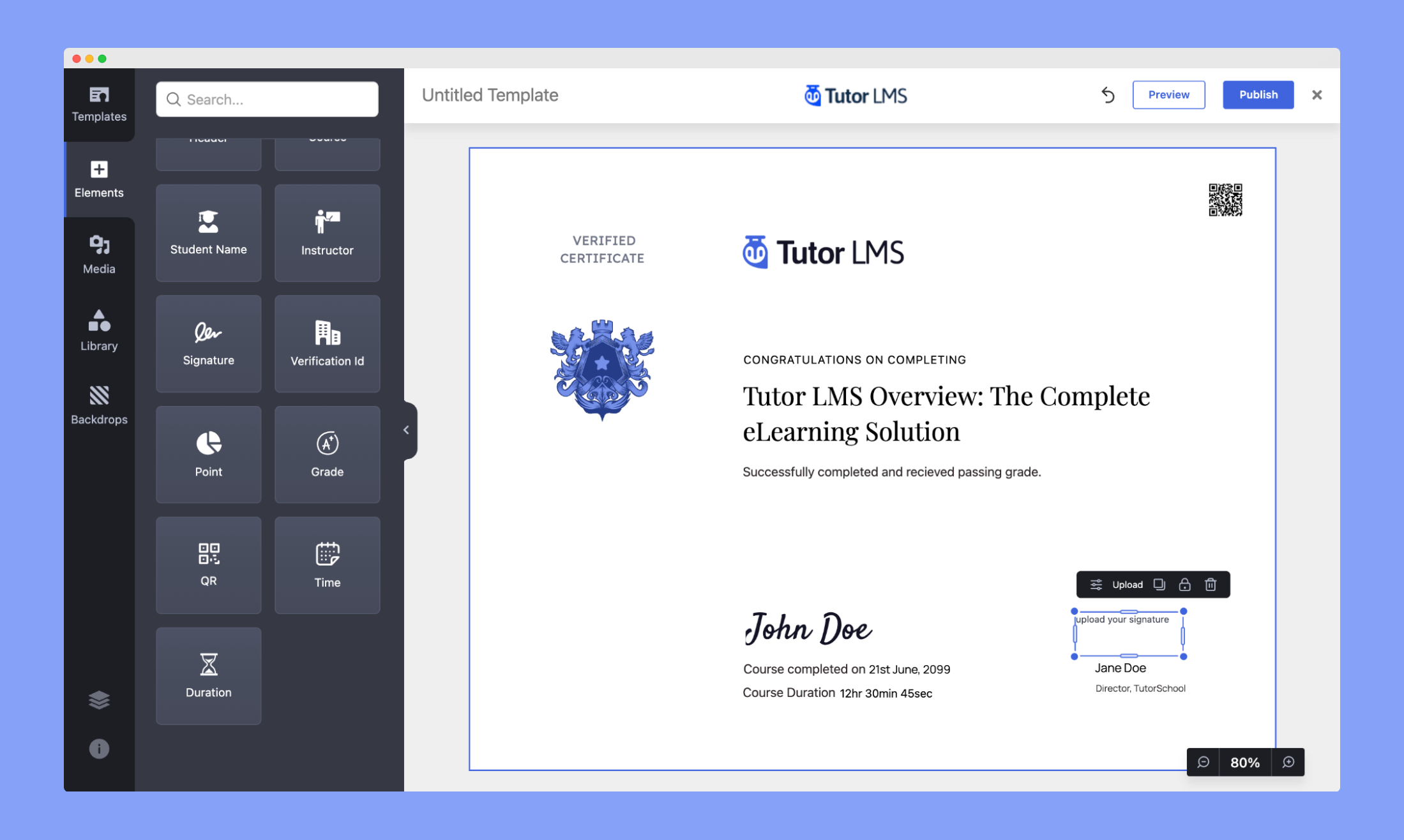 Add signature to certificates