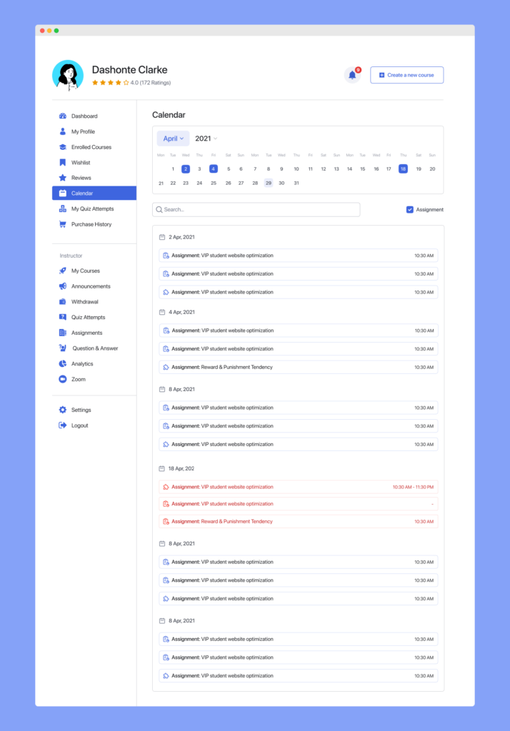Documention | Calendar