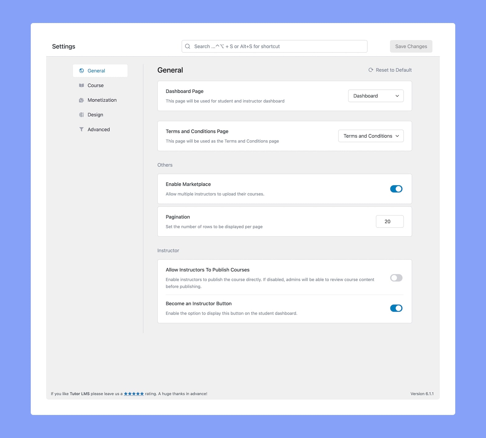 Tutor LMS Settings - General