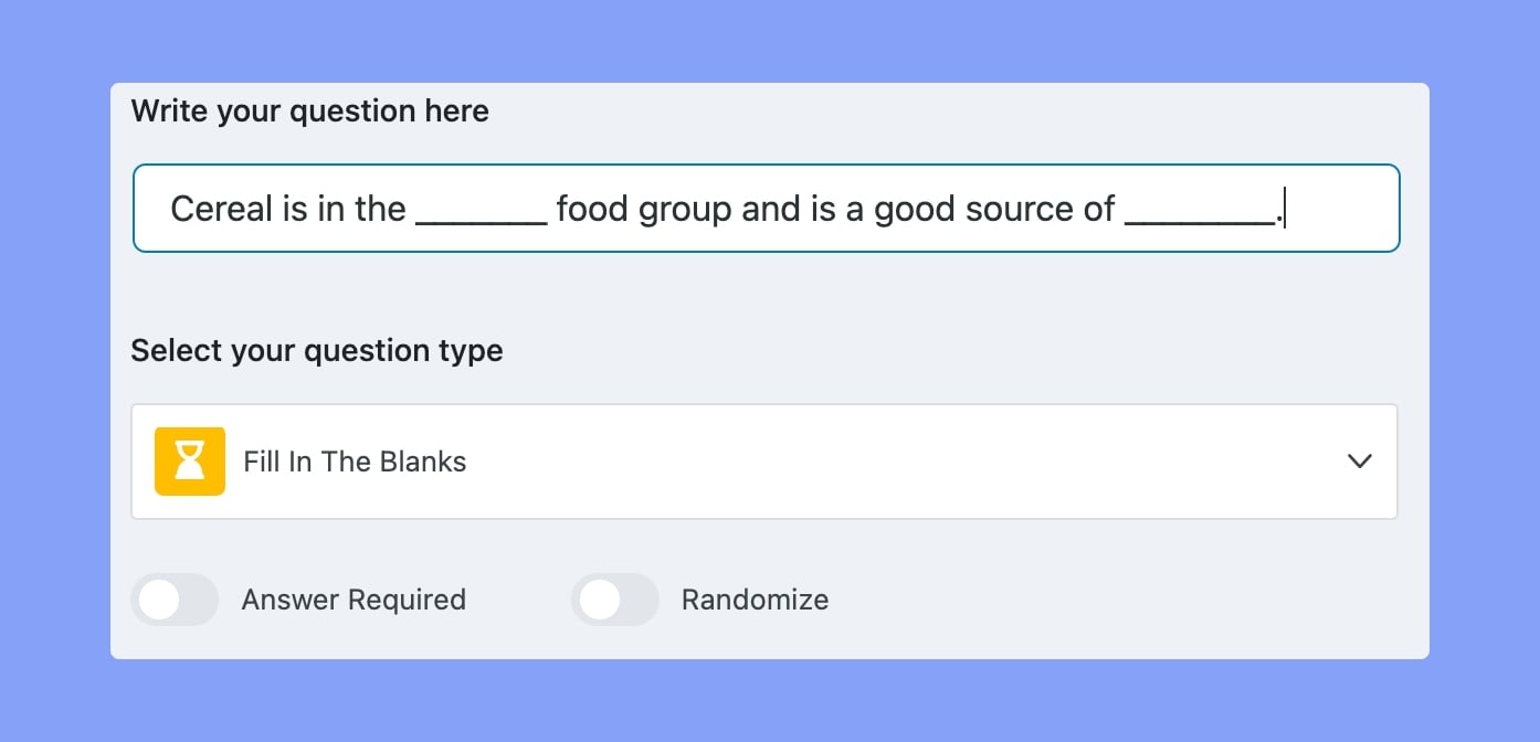 Tutor LMS Quiz Fill In The Blanks Question Type