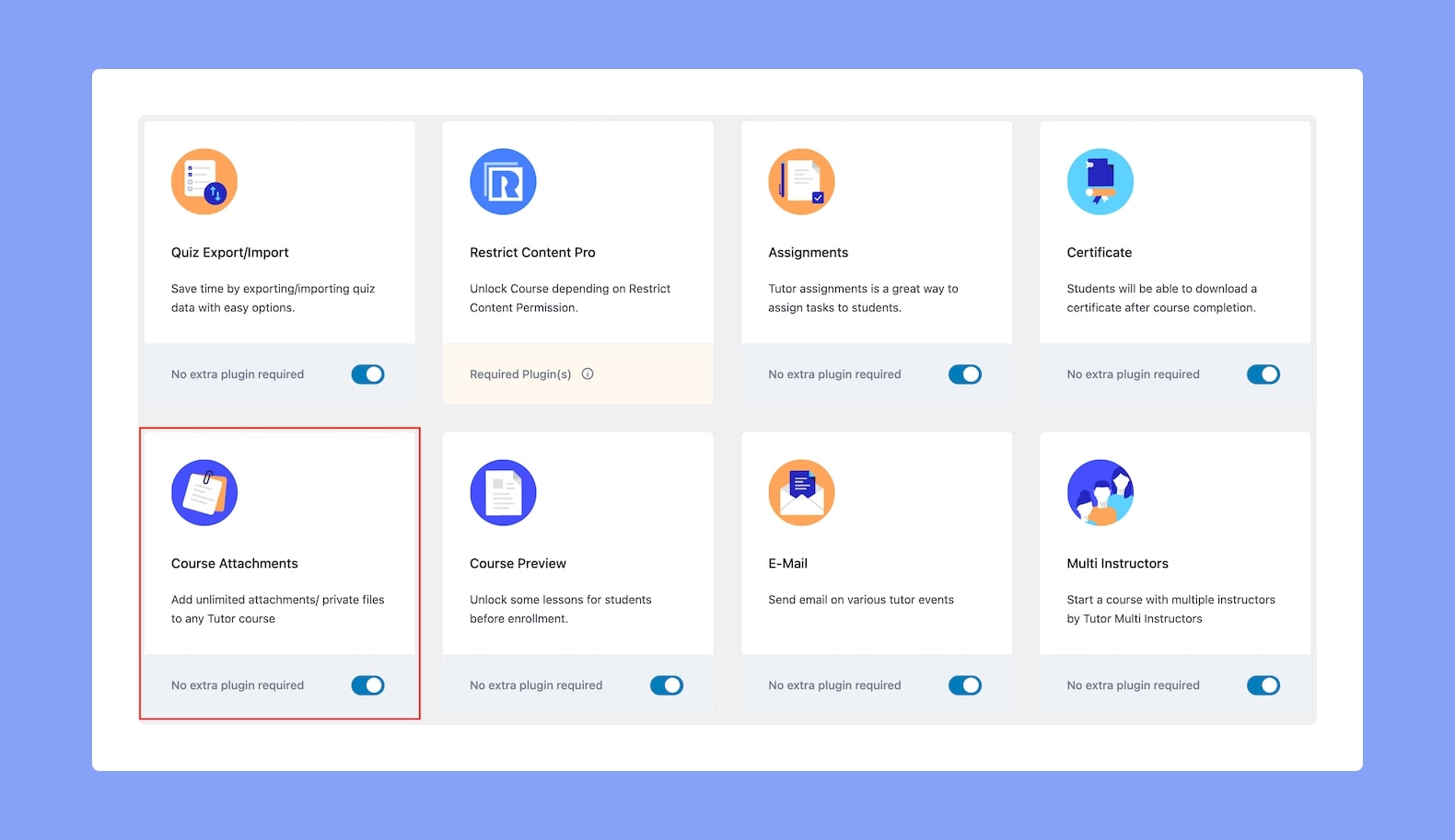 Tutor LMS Course Attachments Add-on