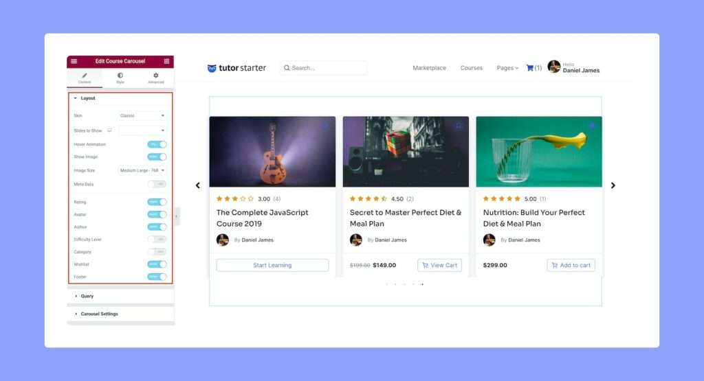 Documention | Course Carousel