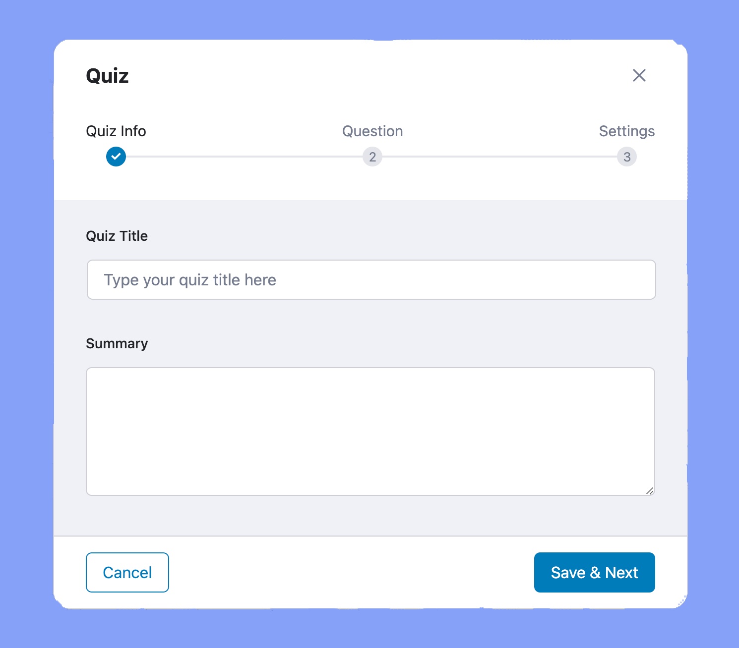 Add quiz in your Tutor LMS pro page