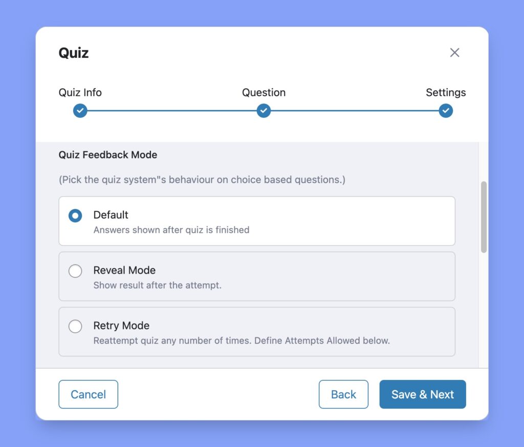 Documention | Quiz Builder