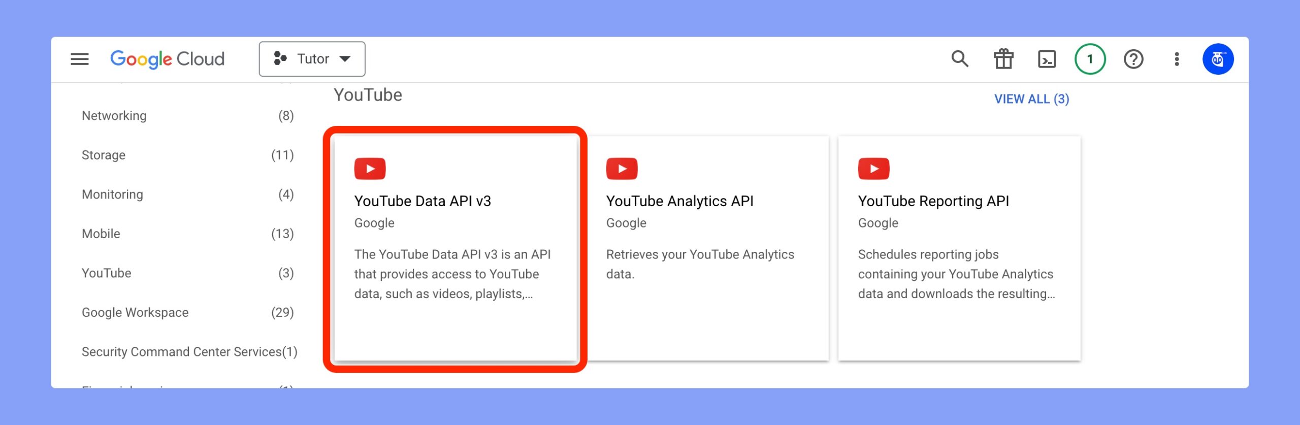 YouTube Data API V3