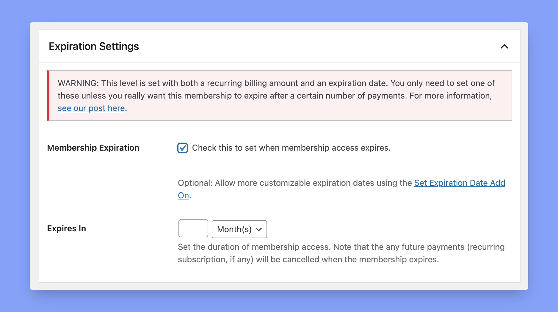 Set Membership expiration date in Paid Memberships Pro plugin