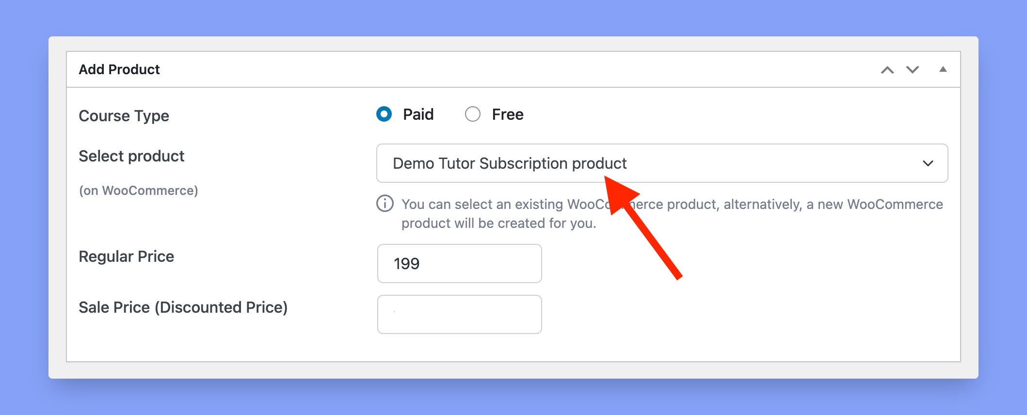 Use the subscription product on course