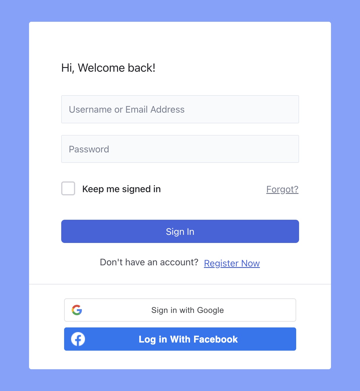 Documention  Social Login