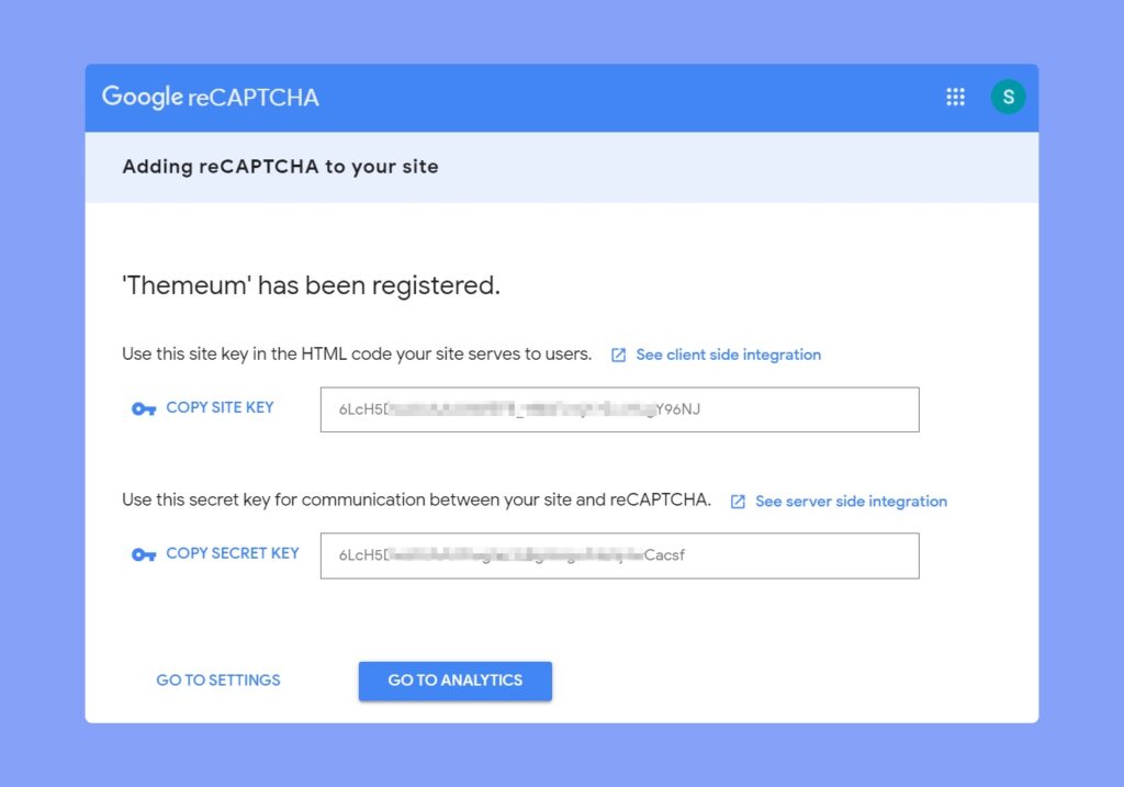 Documention | How to Create reCAPTCHA Keys