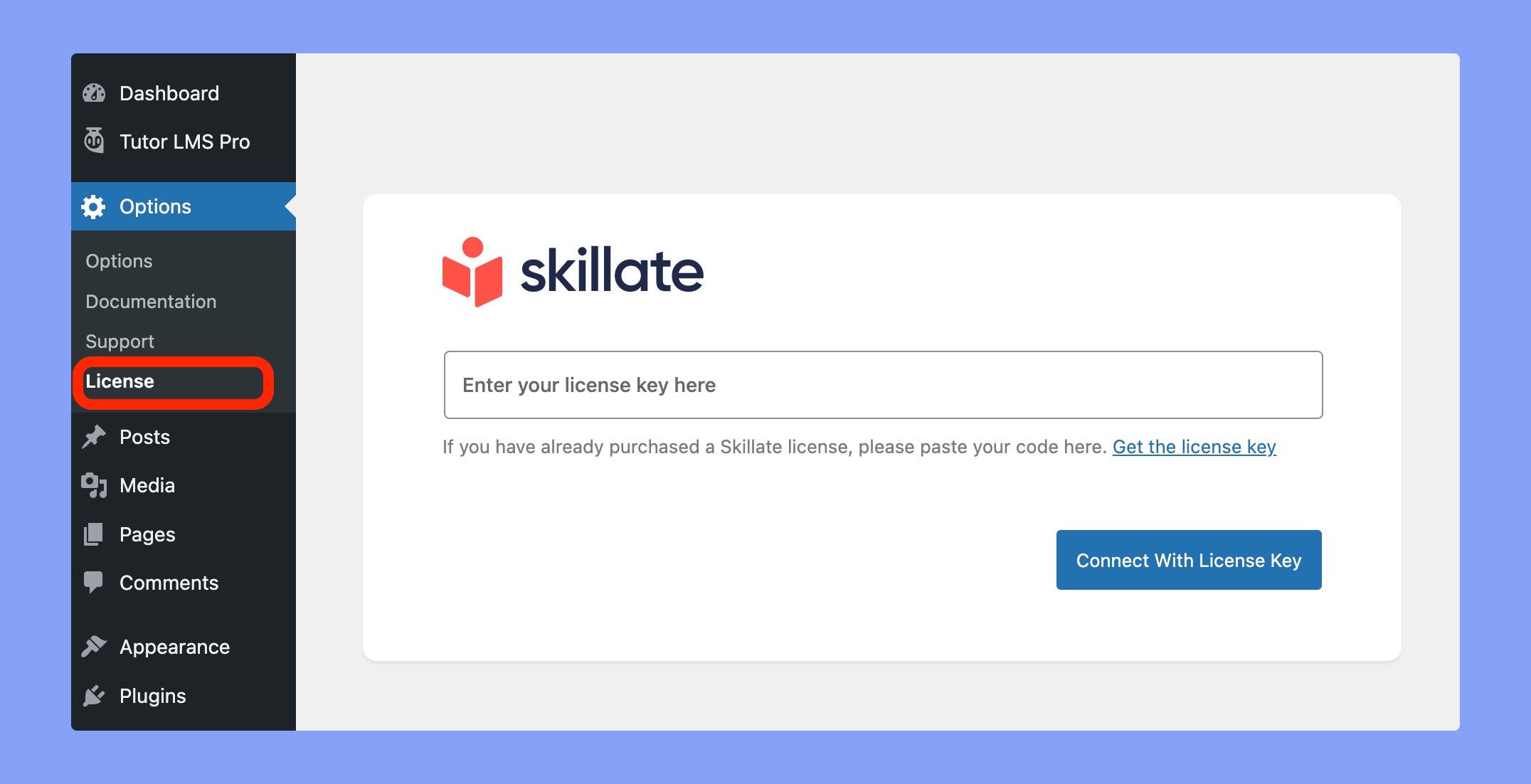 skillate license page