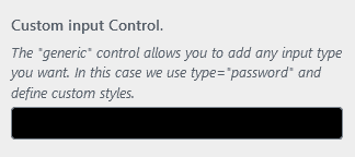 Kirki custom input control