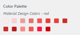 Material-Design Colors (Reds)