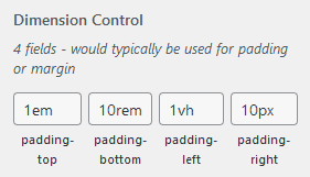 Controlling padding: