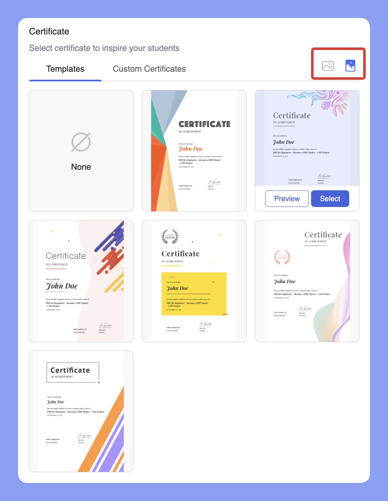 Certificate Layouts