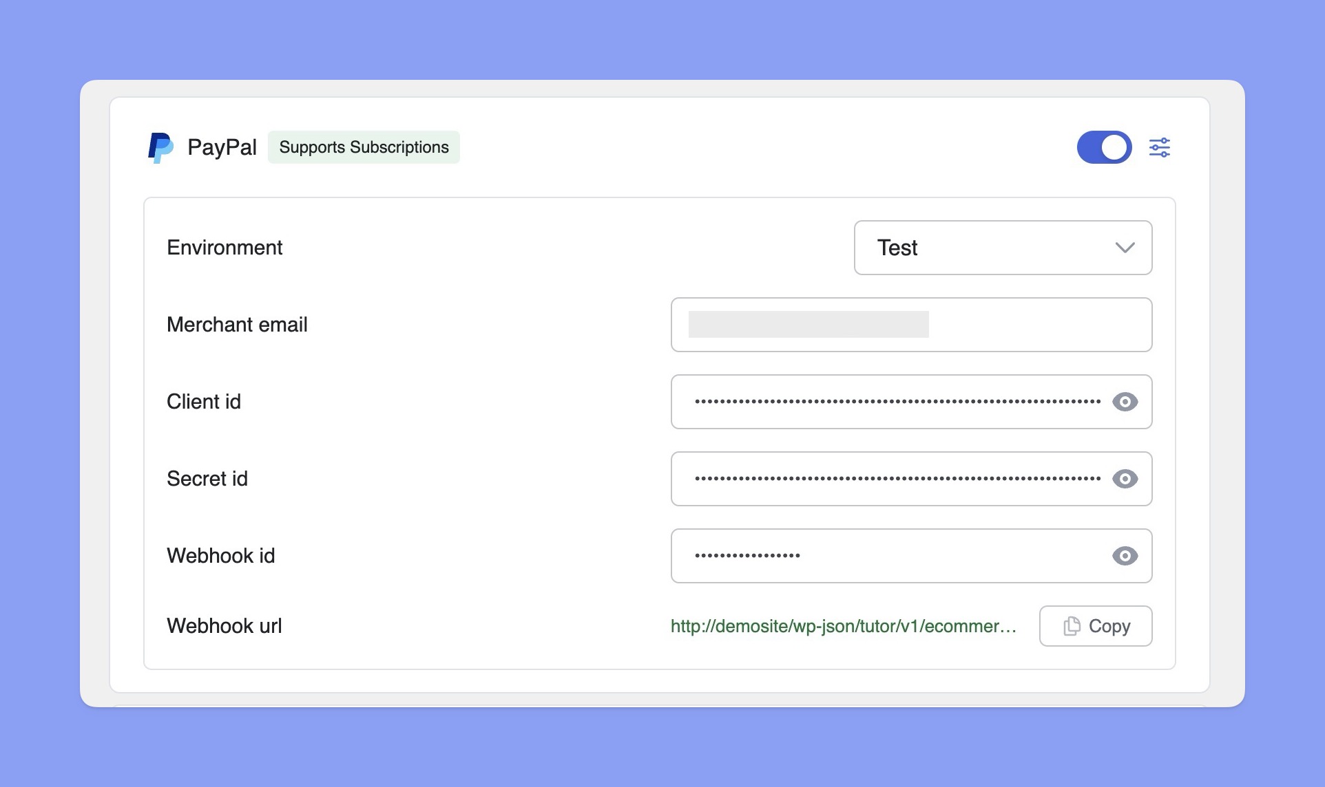 Configuring PayPal Integration