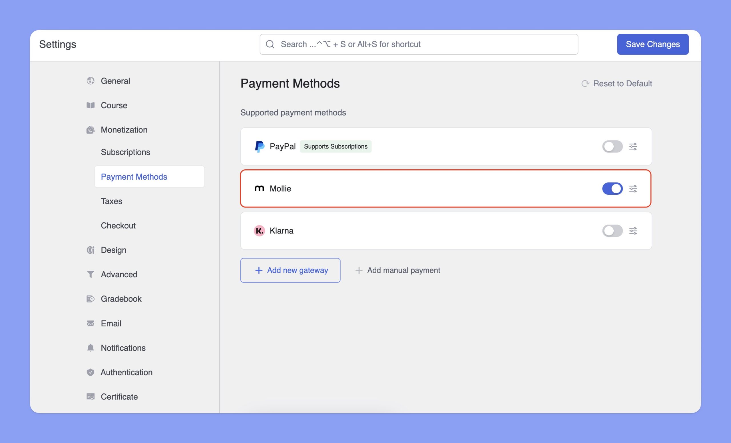 Mollie in Payment Gateways