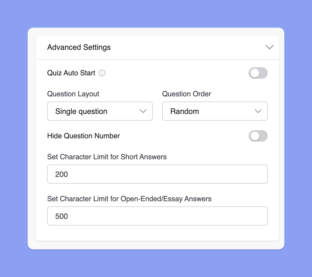 Tutor LMS Advanced Quiz Settings