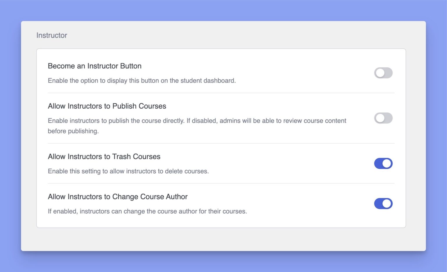 Instructor Section Ios Documention | General