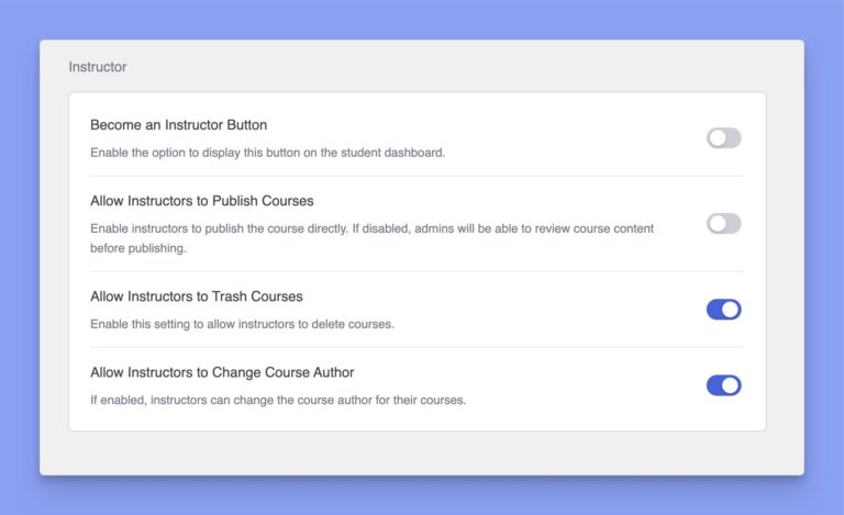 Instructor Button Documention | General
