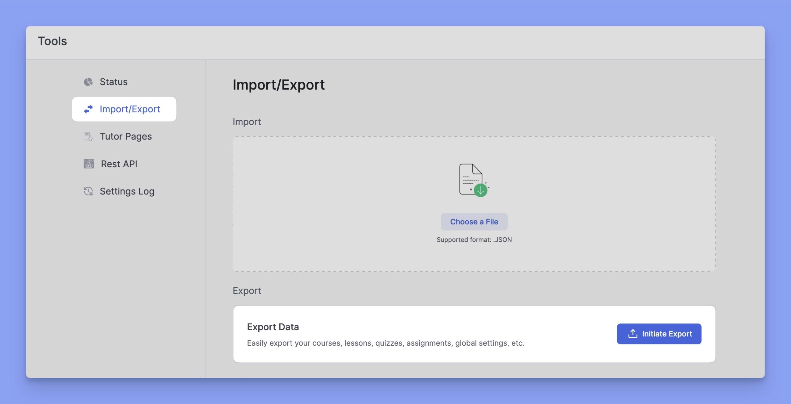 Export option