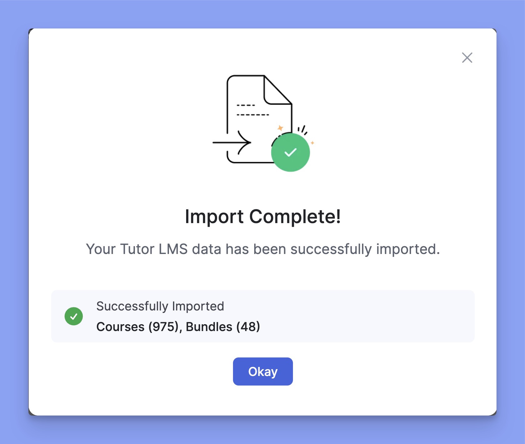 Course Import Complete