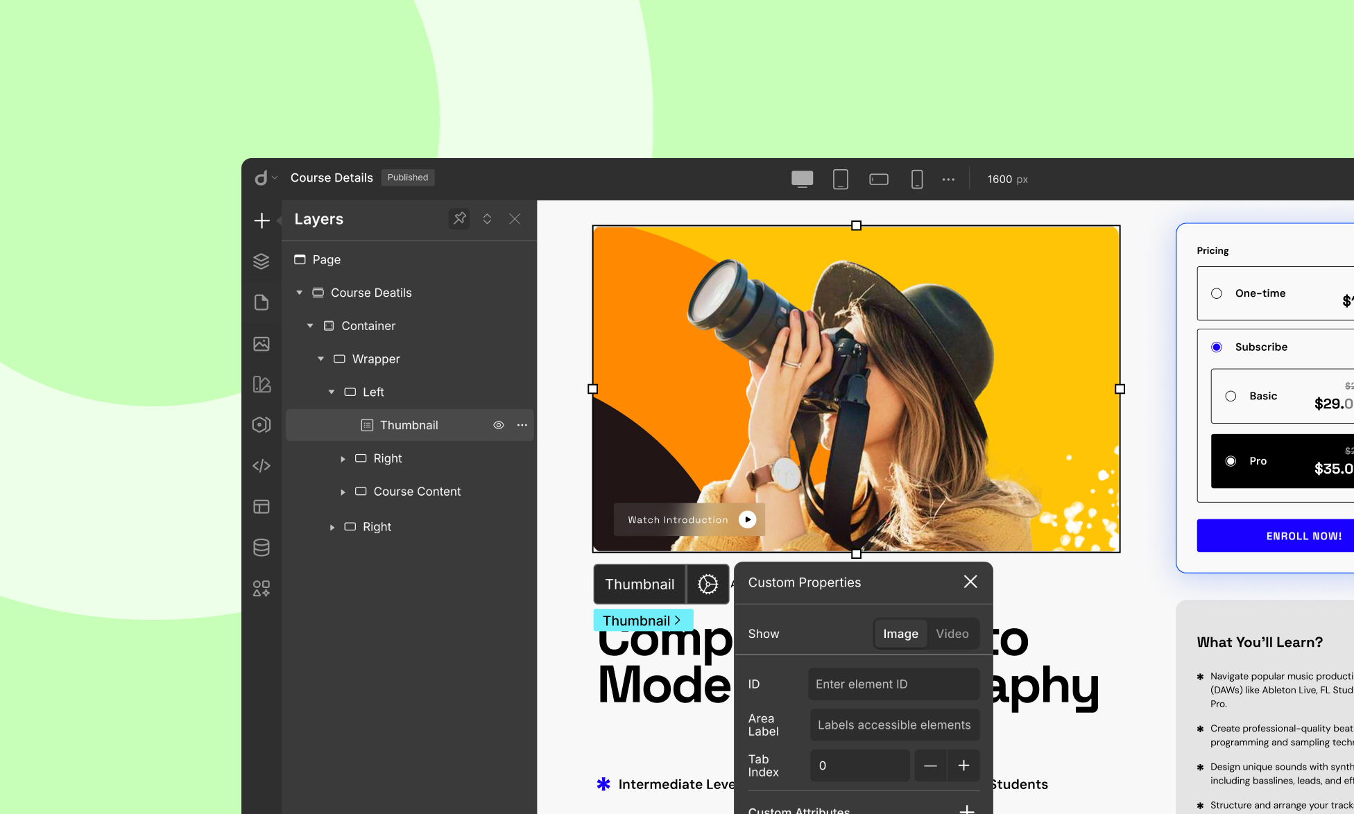 Thumbnail element Droip