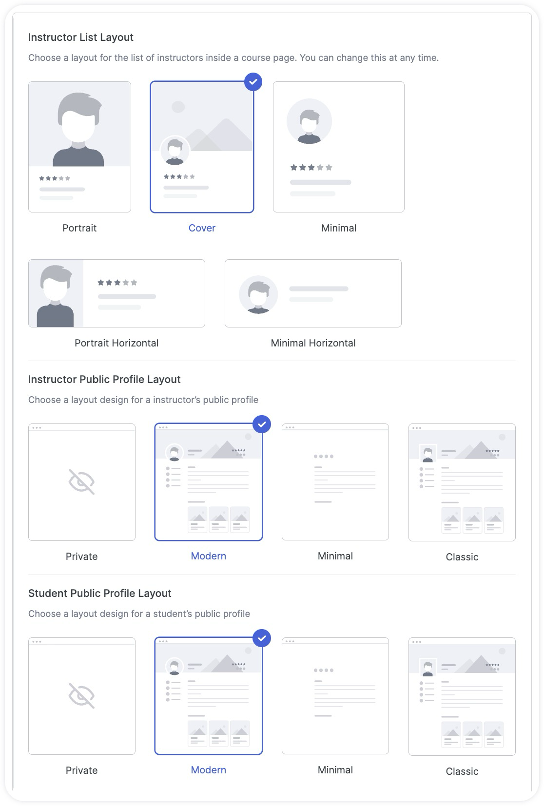 Instructor List Layout Settings- Tutor LMS